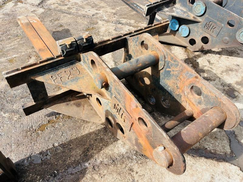 HTR HEAD STOCK AND TINES TO SUITE EXCAVATOR *65MM-80MM PINS* CHOICE OF 4 *VIDEO*