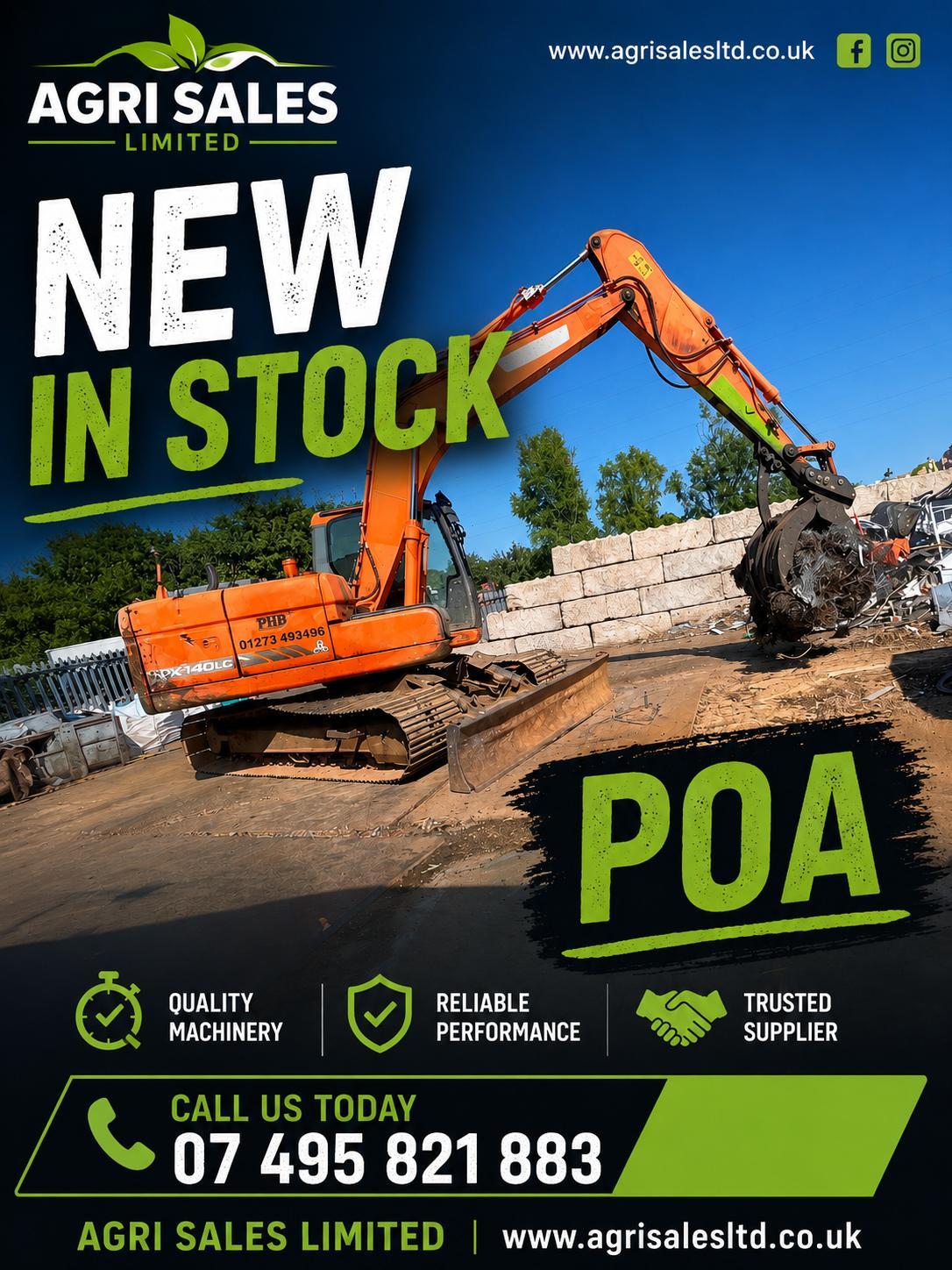HITACHI DX140LC EXCAVATOR*C/W GRAB*