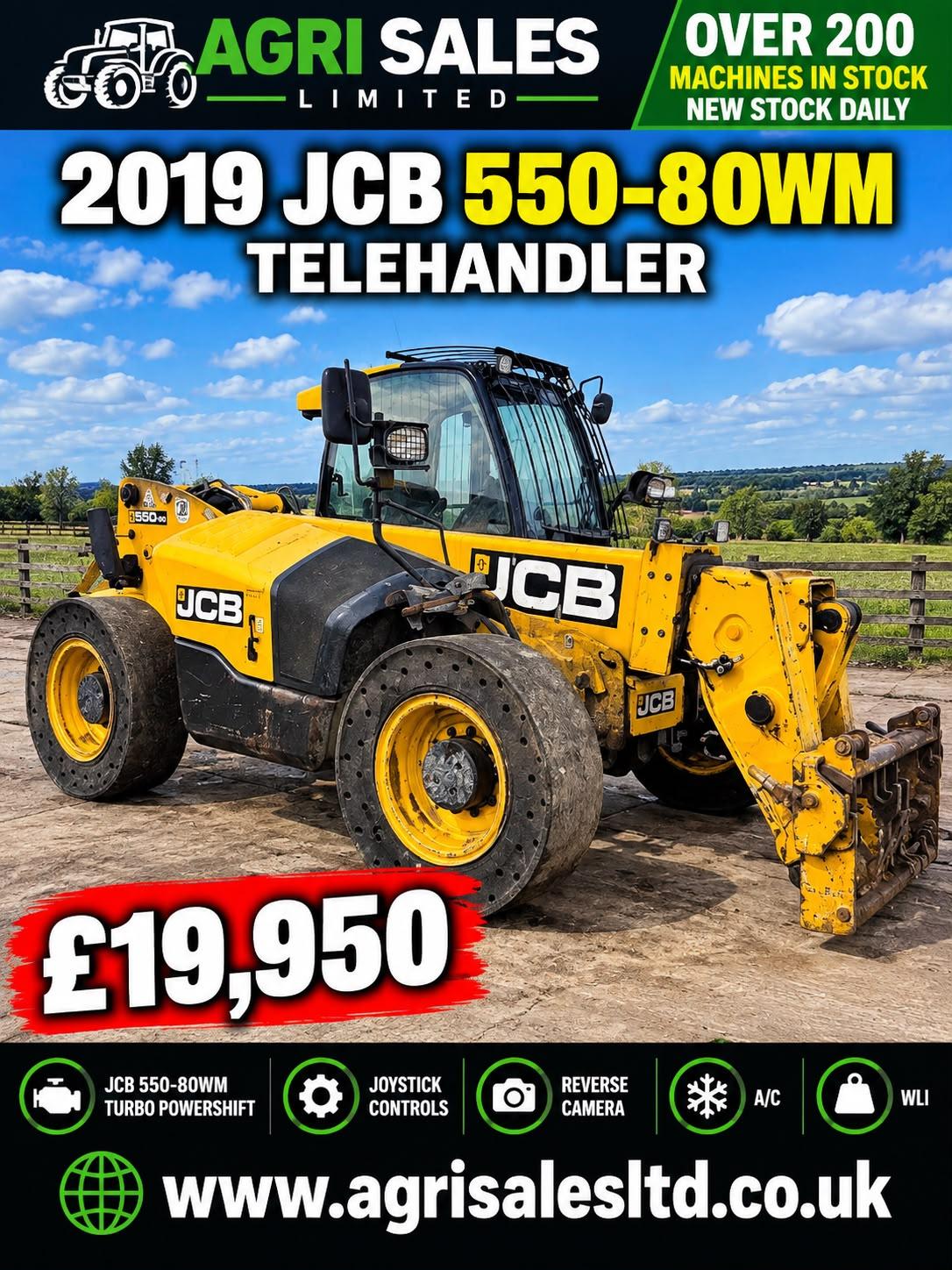 JCB 550-80WM TELEHANDLER*YEAR 2019*