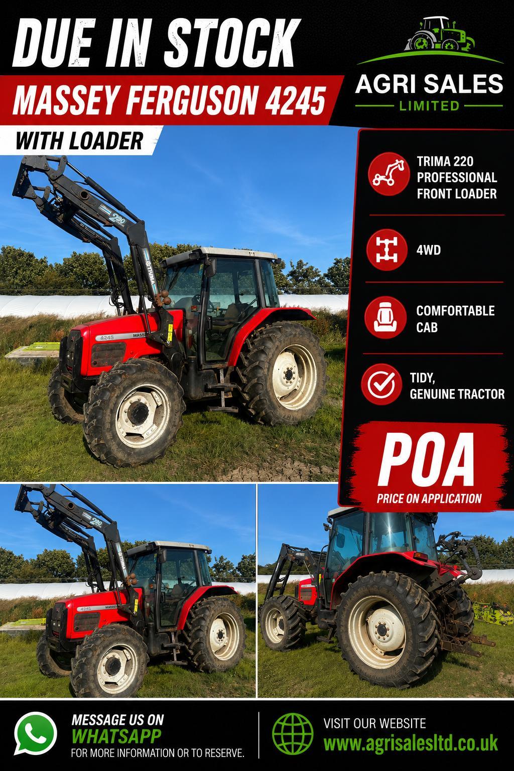 MASSEY FERGUSON 4245 TRACTOR*C/W LOADER*