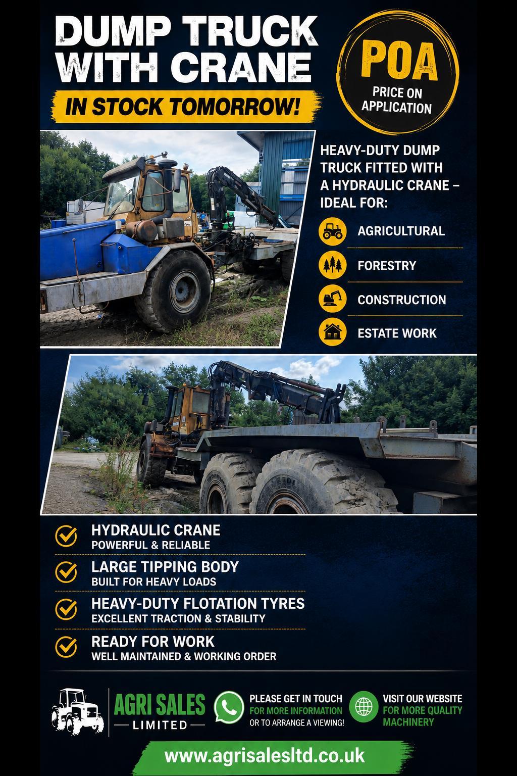 DUMP TRUCK*C/W CRANE*