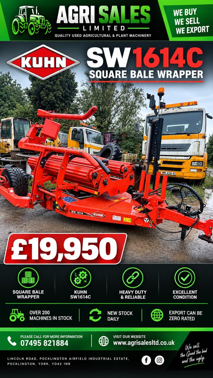KUHN SW1614C SQUARE BALE WRAPPER