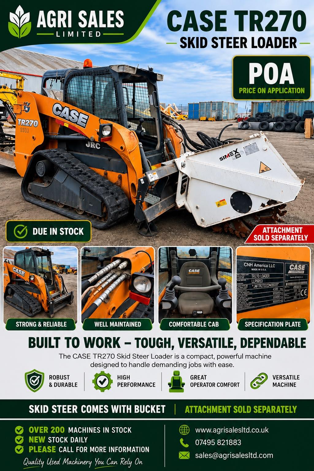 CASE TR270 SKID STEER LOADER