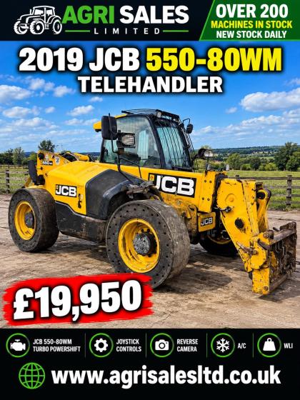 JCB 550-80WM TELEHANDLER*YEAR 2019*