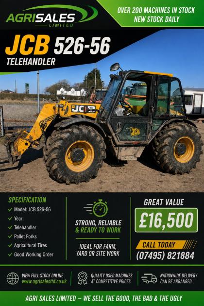 JCB 526-56 TELEHANDLER*C/W PALLET TINES*
