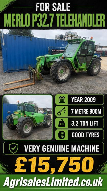 MERLO P32.7 TELEHANDLER*C/W PALLET TINES*