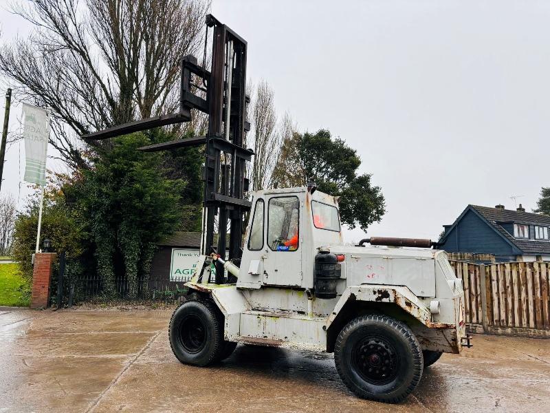 LJUNGBY TRUCK DIESEL FORKLIFT C/W SIDE SHIFT & TINE EXTENSIONS *VIDEO*