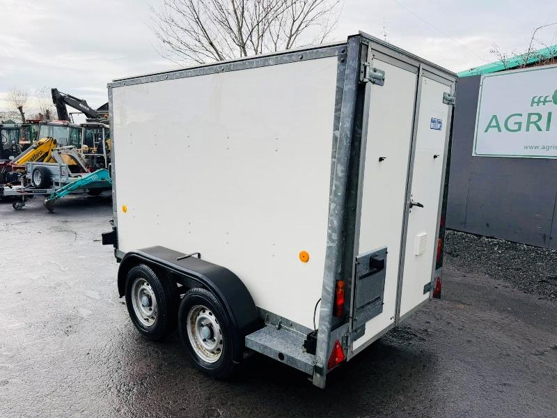 KNOTT TWIN AXLE BOX TRAILER*C/W FRONT AND REAR DOOR*VIDEO*