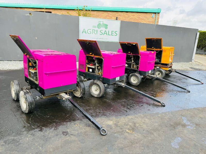 ARC GEN TOWABLE WELDER/GENERATOR*CHOICE OF 4*YEAR 2010*VIDEO*