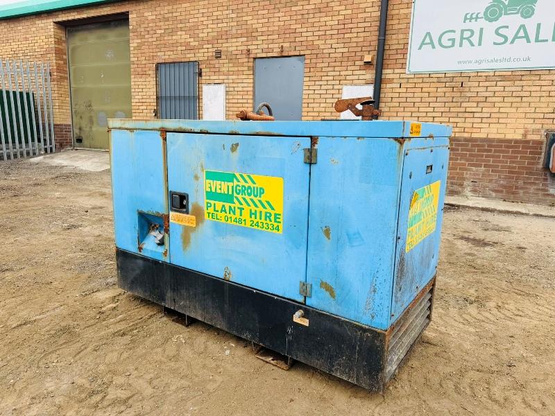 STEPHILL 25KVA STATIONARY GENERATOR*C/W KUBOTA ENGINE*YEAR 2012*VIDEO*