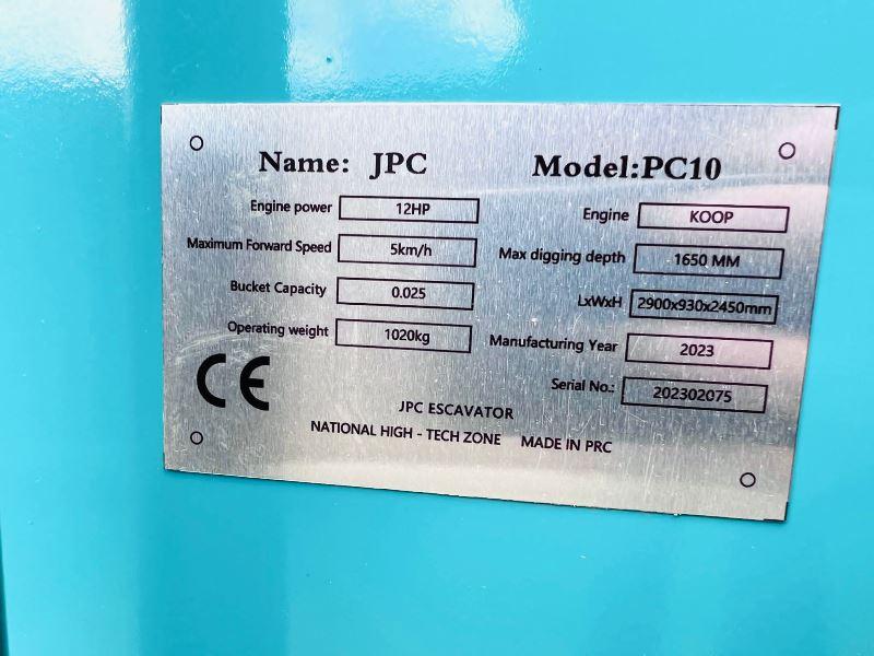 UNUSED JPC PC10 TRACKED EXCAVATOR * YEAR 2023, CHOICE OF 2*VIDEO*
