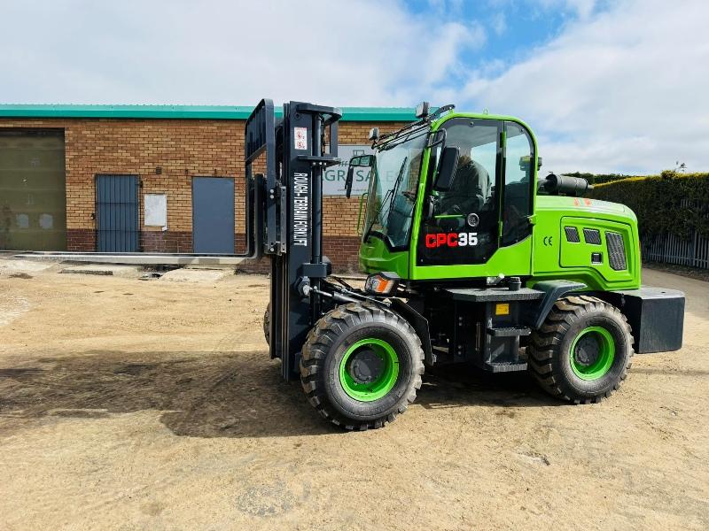 *NEW*UNUSED*JQ POWER CPC35 4WD ROUGH TERRAIN FORKLIFT*YEAR 2025*VIDEO*