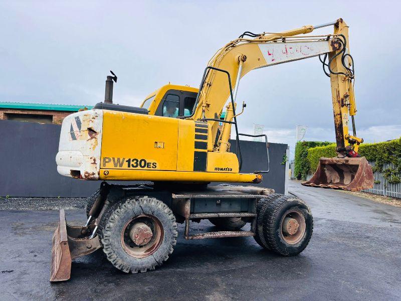 KOMATSU PW130ES 4WD WHEELED EXCAVATOR *C/W BUCKET *VIDEO*
