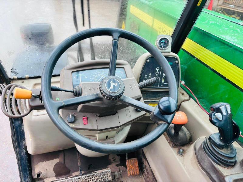 JOHN DEER 3215 4WD TURBO TELEHANDLER C/W PIN & CONE HEAD STOCK *VIDEO*
