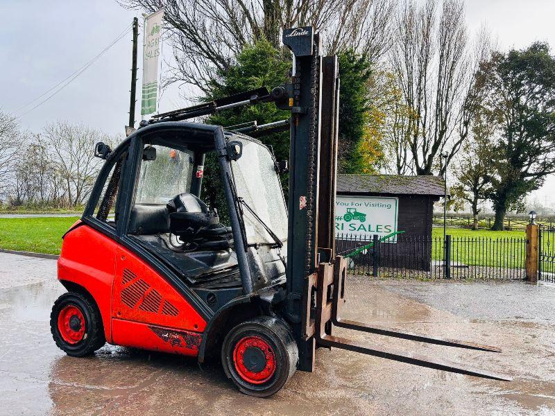 LINDE H40 DIESEL FORKLIFT *YEAR 2016* C/W 2 STAGE MAST *VIDEO*