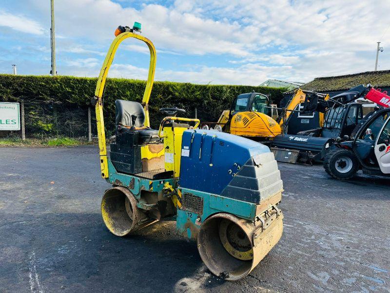 AMMANN AV12-2 DOUBLE DRUM ROLLER*TURNS OVER DIESEL ISSUES*VIDEO*