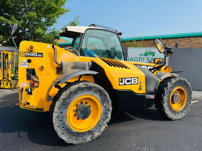 JCB 560-80 TELEHANDLER*PS TURBO*C/W PALLET TINES*YEAR 2016*VIDEO*