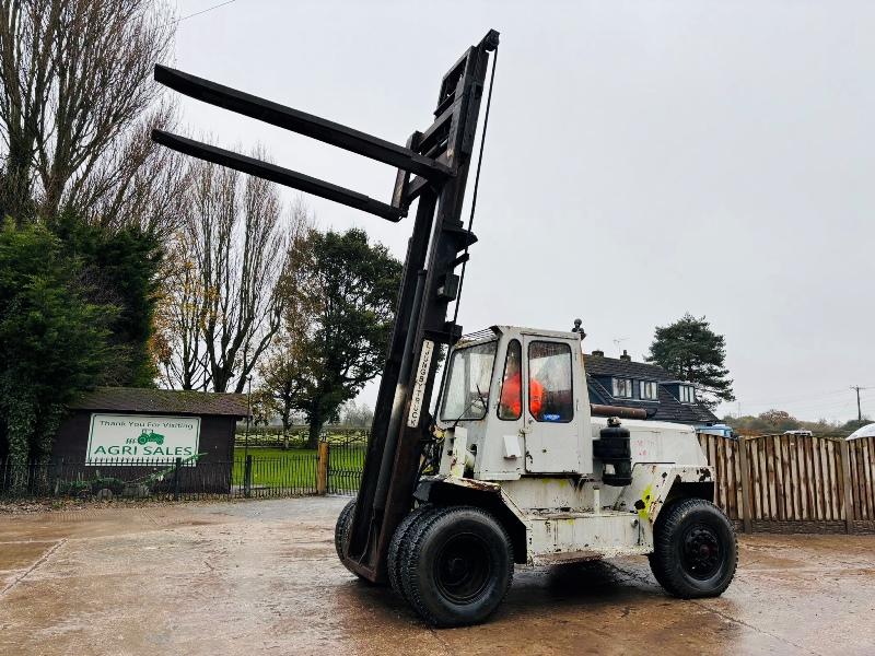 LJUNGBY TRUCK DIESEL FORKLIFT C/W SIDE SHIFT & TINE EXTENSIONS *VIDEO*