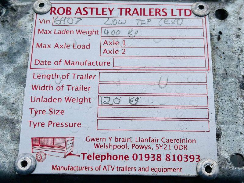 ROB ASTLEY SINGLE AXLE LOW TIP TRAILER*VIDEO*