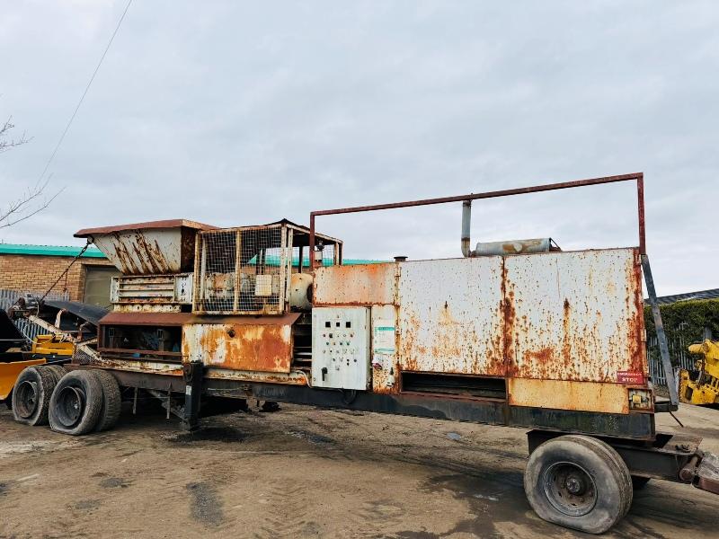 ROTARY CRUSHER WITH ON BOARD GENERATOR C/W*8 CYLINDER TURBO ENGINE*VIDEO*