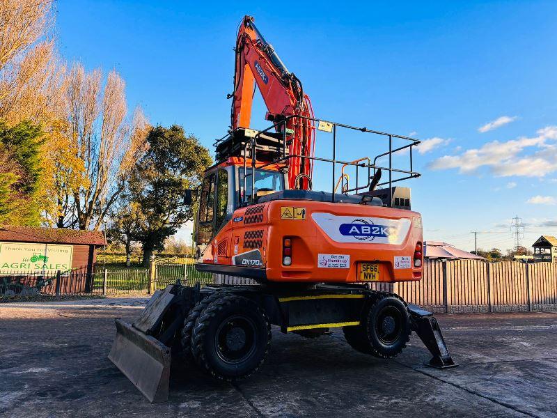 DOOSAN DX170W 4WD WHEELED EXCAVATOR *YEAR 2016* C/W HYDRAULIC TILITING QH *VIDEO*