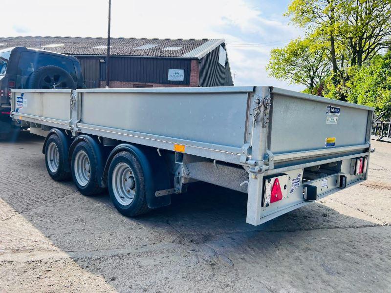 IFOR WILLIAMS TRI-AXLE DROP SIDE TRAILER * YEAR 2022 * C/W LED LIGHTS *VIDEO*