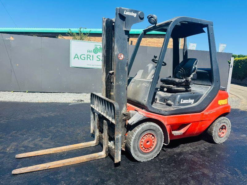 LINDE H25D-03 CONTAINER SPEC FORKLIFT*ONLY 3798 HOURS*VIDEO*