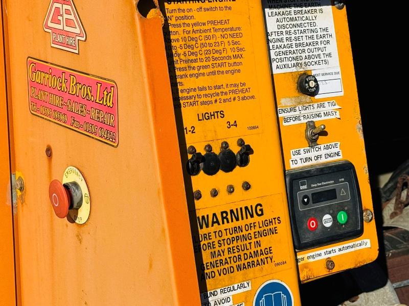 ARC GEN LIGHTING TOWERS*CHOICE OF 2*C/W KUBOTA ENGINE*VIDEO*