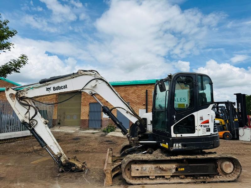 BOBCAT E85 EXCAVATOR*C/W QUICK HITCH*YEAR 2017*SPARES AND REPAIRS*VIDEO*