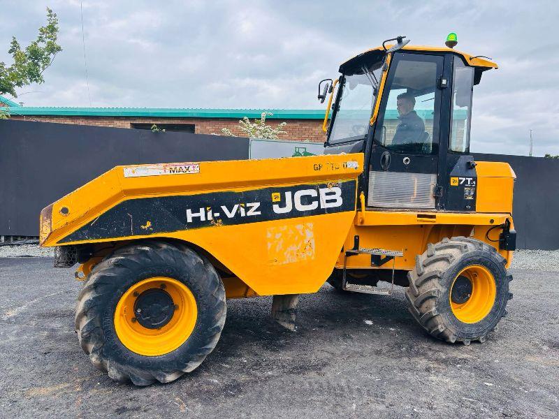 JCB 7FT 7 TONNE STRAIGHT TIP DUMPER*READING 1128 HOURS*YEAR 2018*VIDEO*