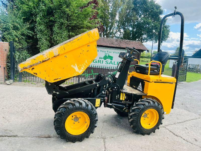 JCB 1THT 1 TON HIGH TIP DUMPER *YEAR 2016, 1147 HOURS* C/W ROLE BAR*VIDEO*