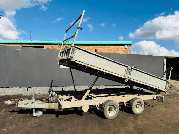 IFOR WILLIAMS TWIN AXLE 12FT 6 TIPPING TRAILER*C/W DETACHABLE SIDES*VIDEO*