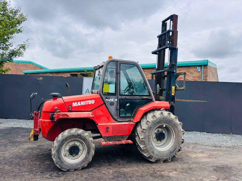 MANITOU M26-4 4X4 FORKLIFT*READING 2932 HOURS*C/W PALLET TINES*VIDEO*