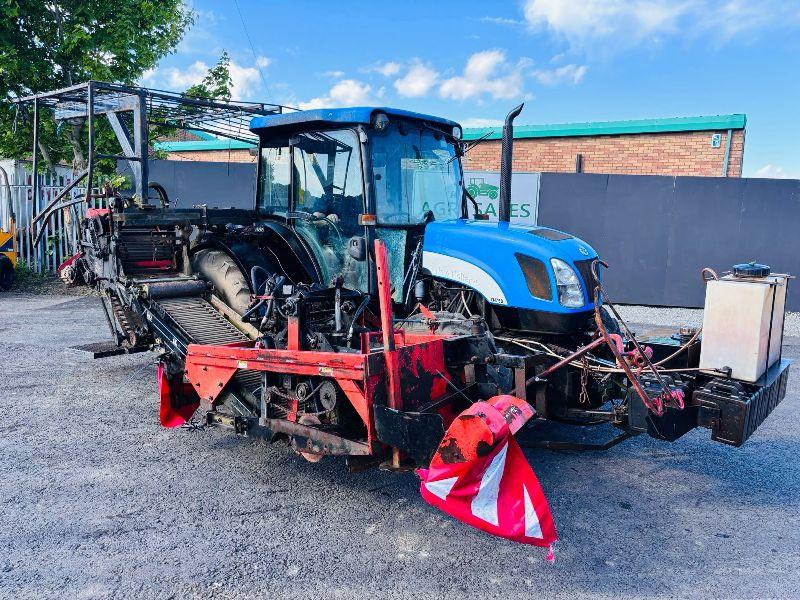 NEW HOLLAND TN75DA TRACTOR *C/W TURFER CONVEYOR AND PALLET TINES*VIDEO*