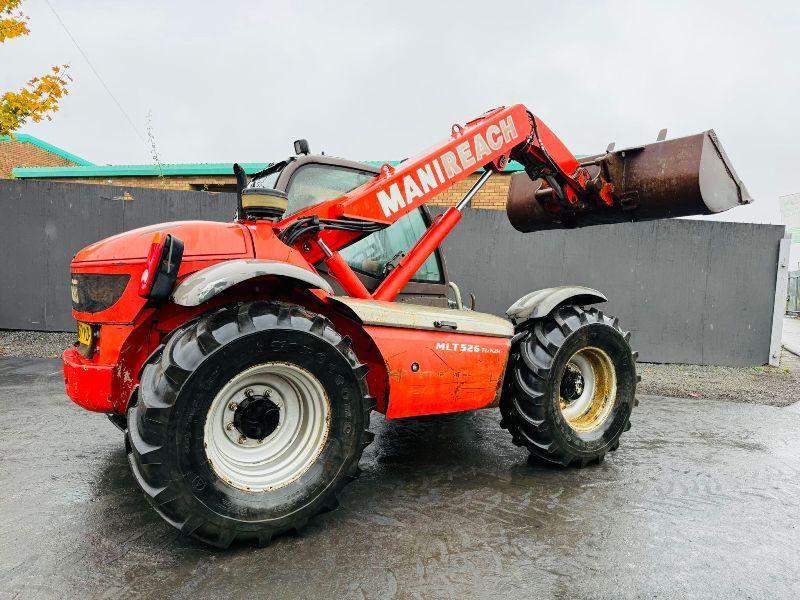 MANITOU MLT 526T TELEHANDLER*C/W BUCKET AND TINES*VIDEO*