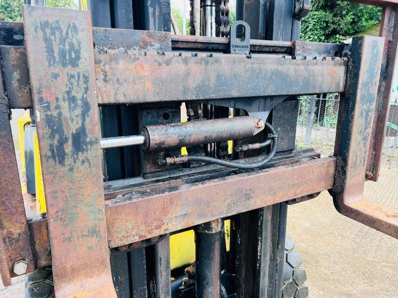 HYSTER 2.5 CONTAINER SPEC DIESEL FORK LIFT C/W SIDE SHIFT & ISUZU ENGINE *VIDEO*