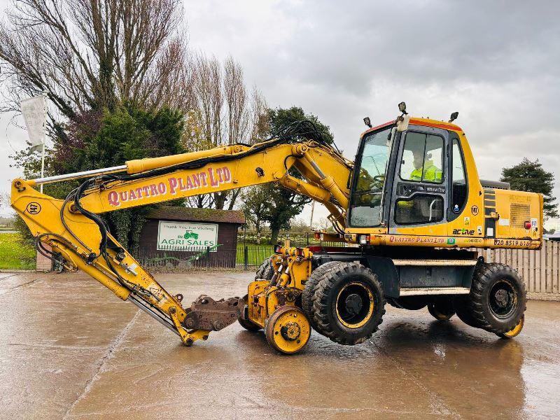 KOMATSU PW150ES-6K 4WD WHEELED EXCAVATOR C/W QUICK HITCH & RAILWAY GEAR *VIDEO*