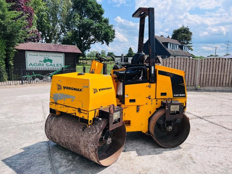 JCB VIBROMAX VMT280 DOUBLE DRUM ROLLER *685 HOURS* C/W ROLE BAR *VIDEO* 