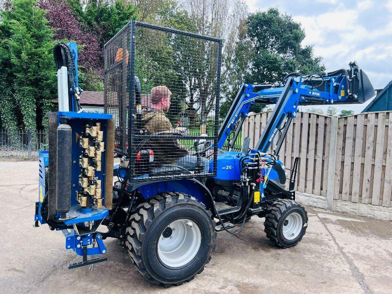 SONALIKA T2A 4WD TRACTOR *ONLY 26 HOURS* C/W LOADER, BUCKET & FLAIL CUTTER *VIDEO*