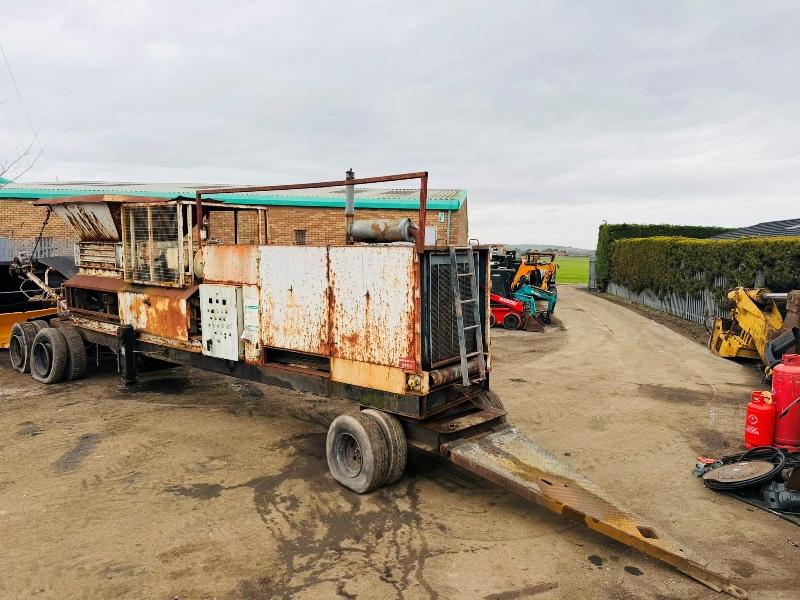 ROTARY CRUSHER WITH ON BOARD GENERATOR C/W*8 CYLINDER TURBO ENGINE*VIDEO*