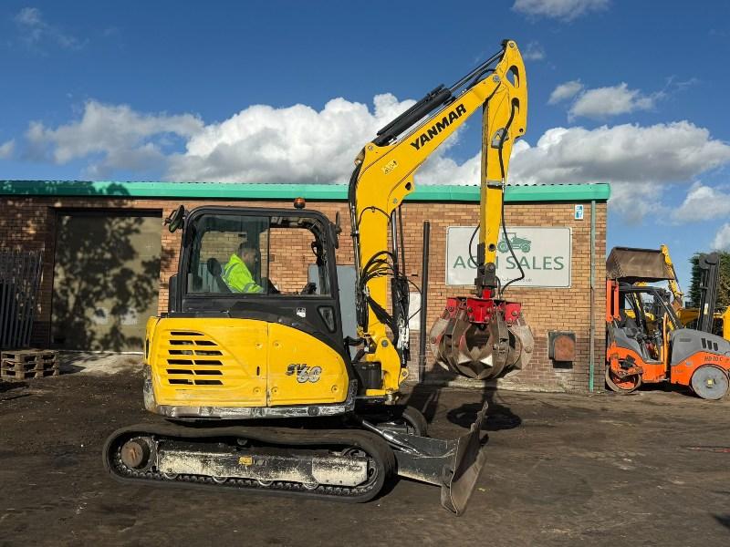 YANMAR SV60-A EXCAVATOR*YEAR 2019*C/W SCRAP GRAB*VIDEO*
