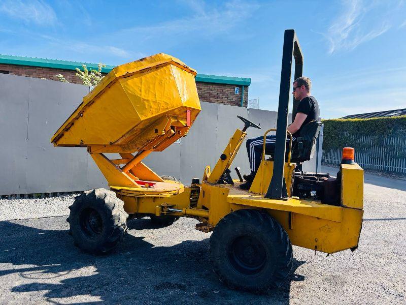 BENFORD 3 TONNE SWIVLE TIP DUMPER*VIDEO*