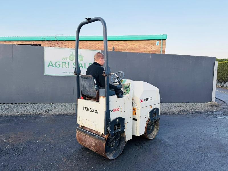 TEREX TV800 DRUM ROLLER*C/W KUBOTA ENGINE*159 HOURS*VIDEO*