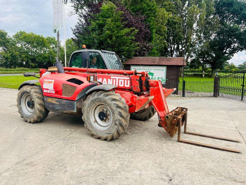 MANITOU MLT1030 4WD TELEHANDLER *10 METER, 4834 HOURS* C/W PALLET TINES*VIDEO* 