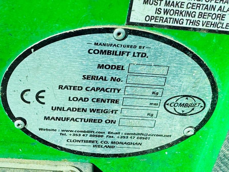 COMBILIFT C4000 DIESEL TRUCK MOUNTED FORKLIFT*C/W FORK POSITIONER*VIDEO*