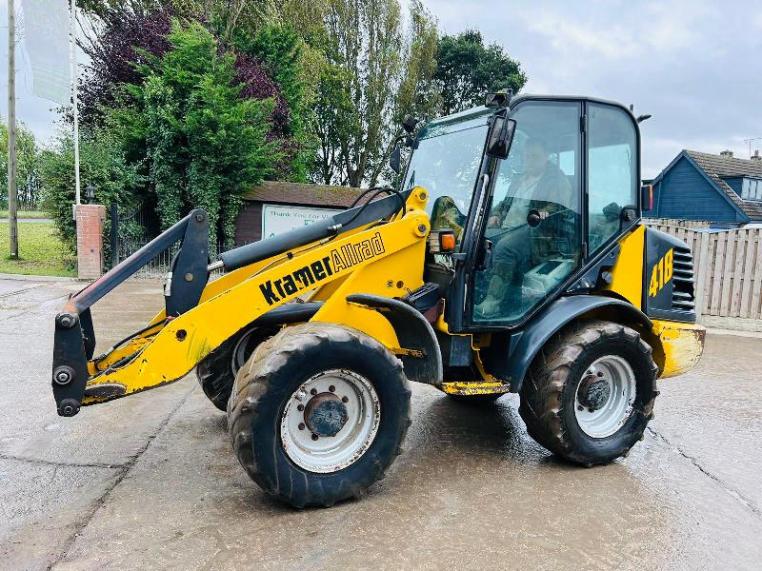 KRAMER 418 4WD LOADING SHOVEL C/W QUICK HITCH & 4WS *VIDEO*