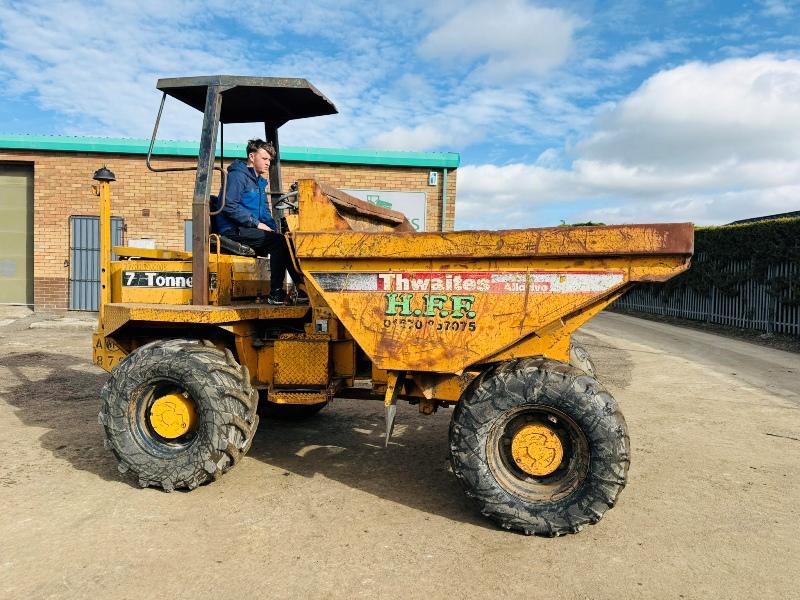 THWAITES 7 TONNE STRAIGHT TIP DUMPER*C/W PERKINS ENGINE*VIDEO*