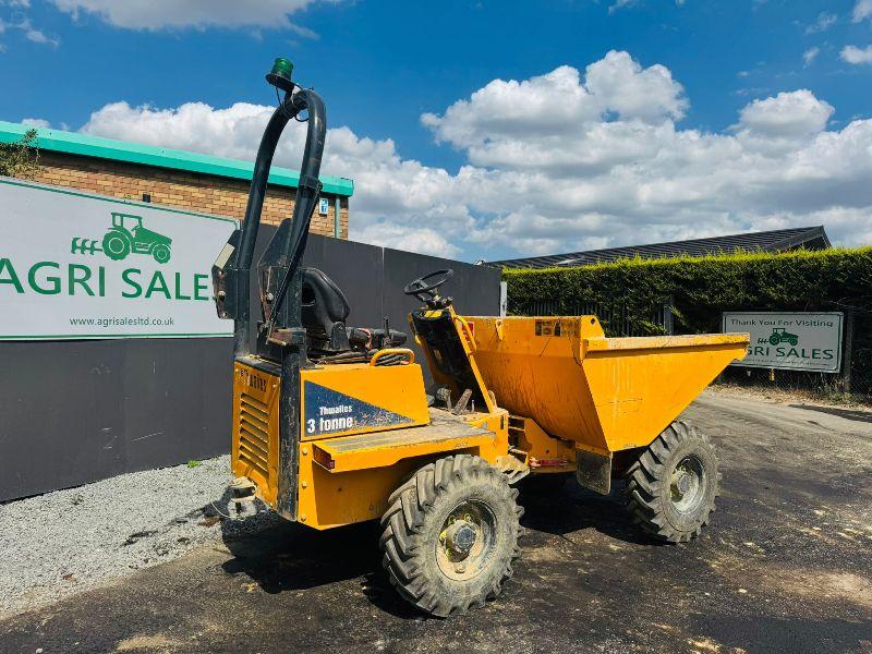 THWAITES 3 TONNE STRAIGHT TIP DUMPER*NON RUNNER*VIDEO*