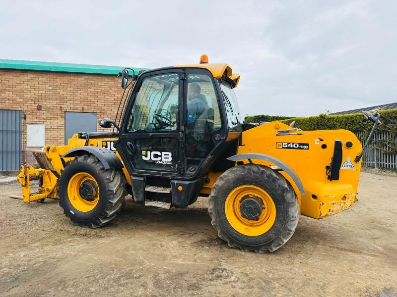 JCB 540-140 HI VIZ 4WD TELEHANDLER*C/W PALLET TINES*YEAR 2017*VIDEO*