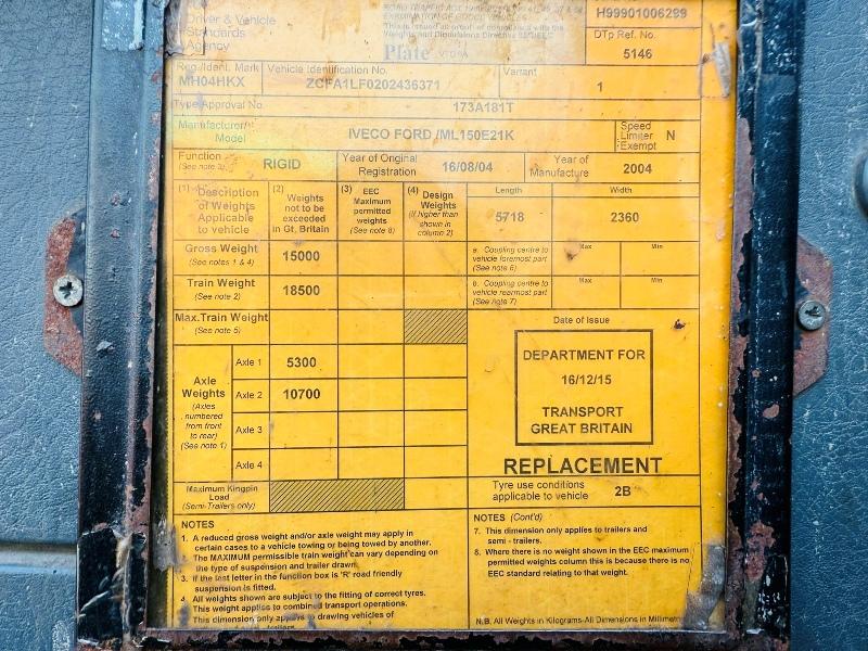 IVECO ML150E21K ROAD SWEEPER LORRY*VIDEO*